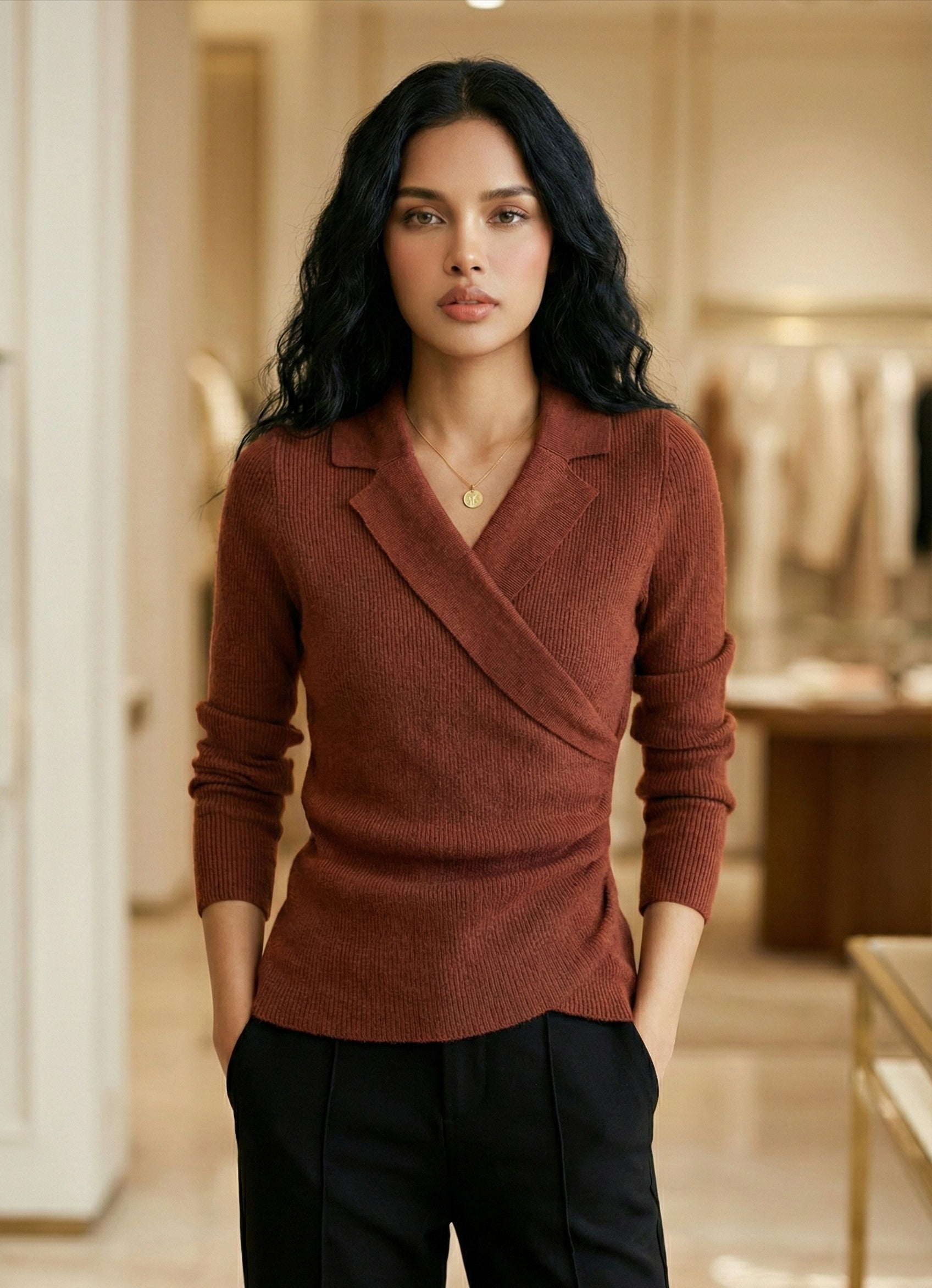 Autumn and winter knitted sweaters